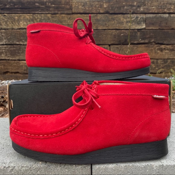 Mens Clarks Red Wallabee Boots Size 95 